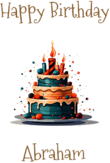 Happy Birthday Abraham, Personal Custom Message