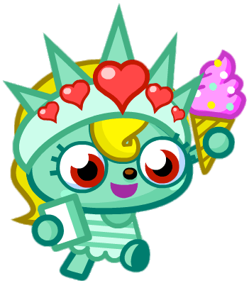 Liberty the Happy Statue Holding Ice Cream