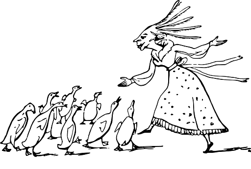 Edward Lear Drawing Goose Woman