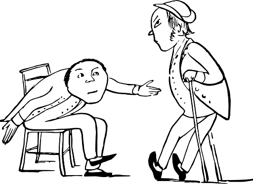 Edward Lear Drawing No Chair for the Cripple