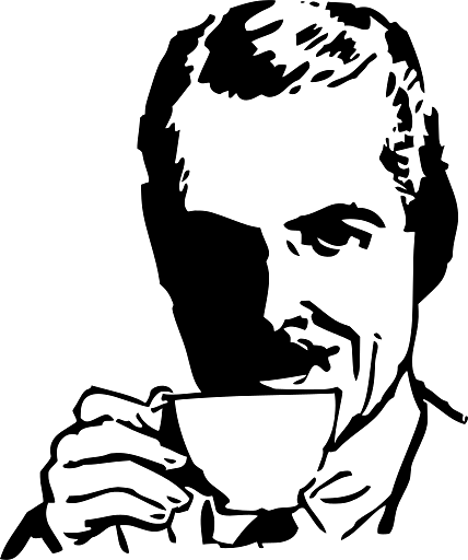 Gentleman Drinking a Cup of Coffee