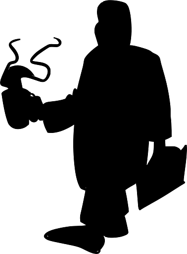 Man Drinking a Takeaway Coffee