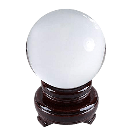 Crystal Ball on Wooden Base