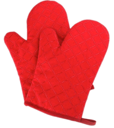 Red Non Slip Oven Mitts