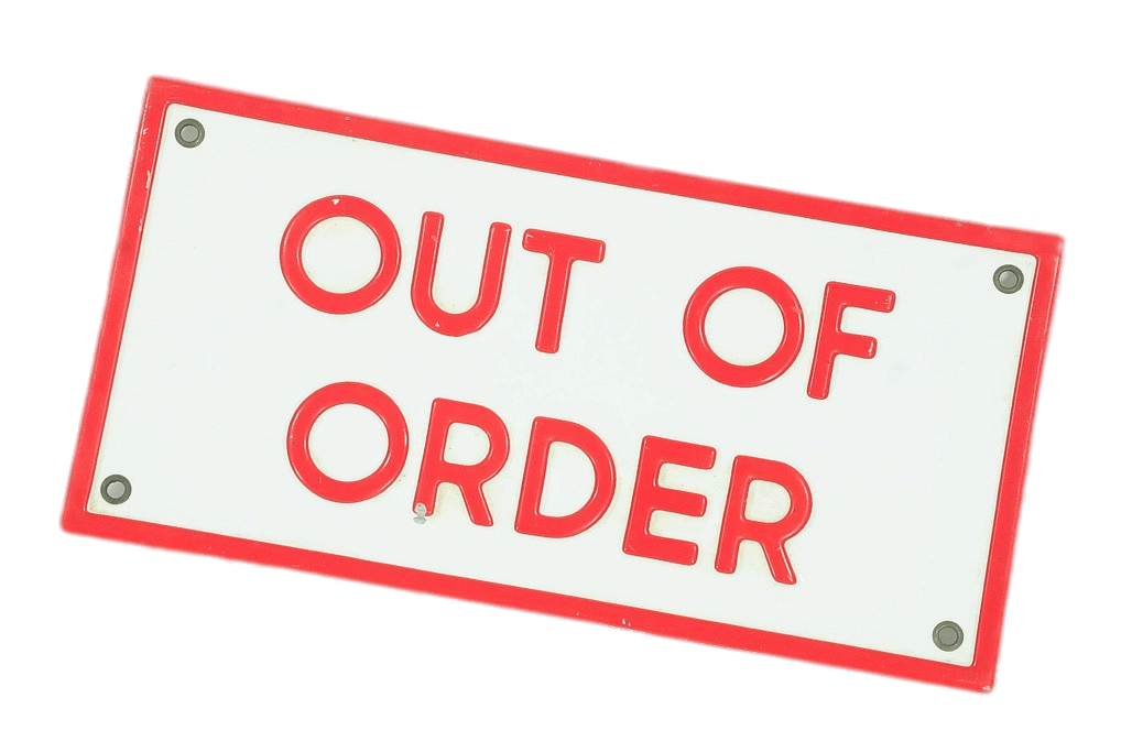 Old Out of Order Sign