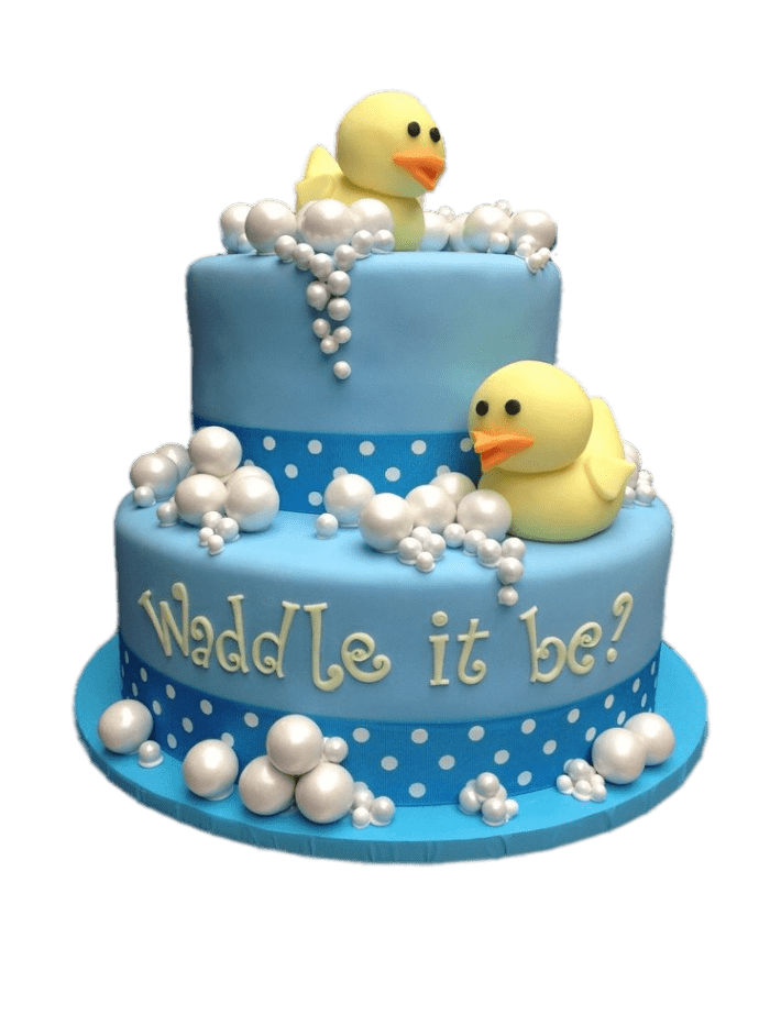 Gender Reveal Cake Waddle It Be