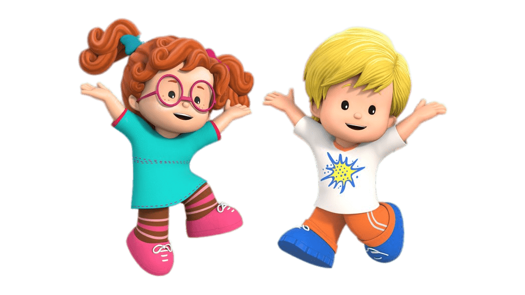 Little People Sofie and Eddie Jumping