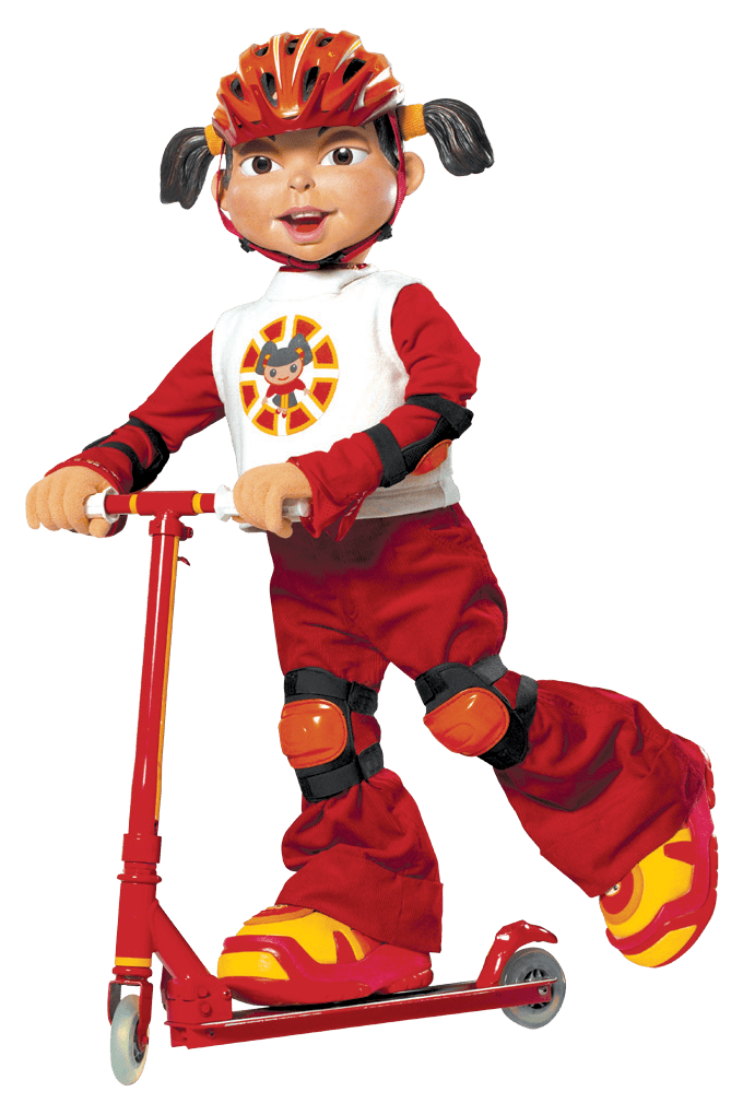 LazyTown Trixie on Scooter