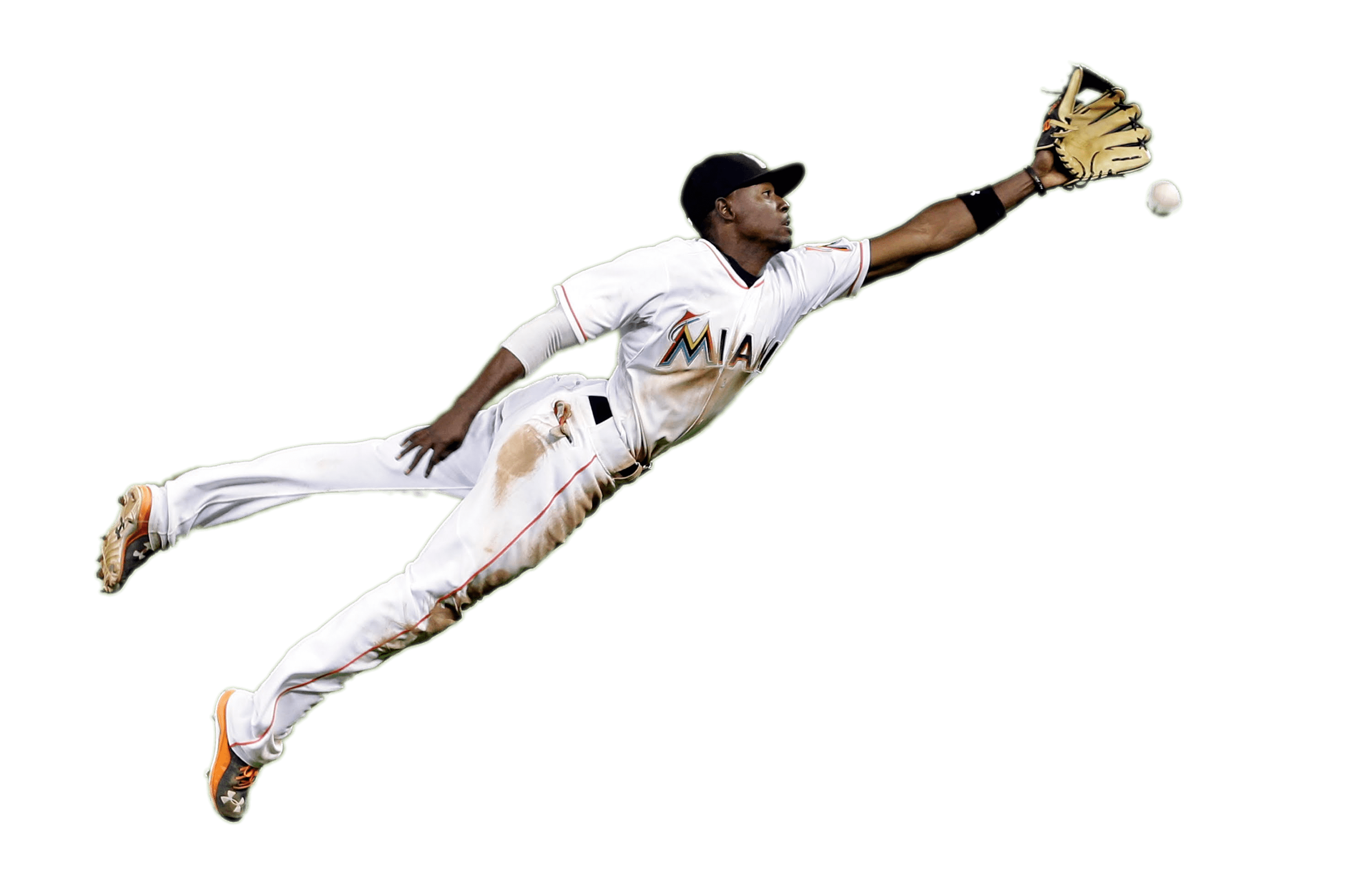 Player Catching Baseball