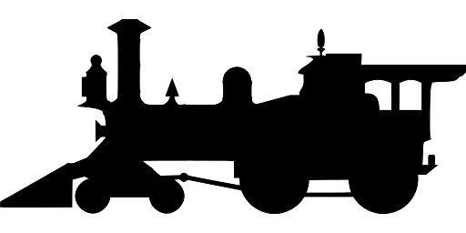 Silhouette of Toy Railroad Locomotive