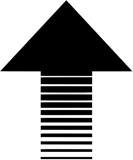 Abstract Representation of Upward Arrow
