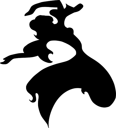 Artistic Silhouette of a Dancing Woman