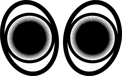 Abstract Image of a Pair of Large Eyes