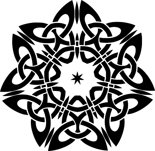 Geometric Celtic Floral Knot
