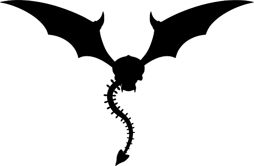 Halloween Flying Monster with Spiky Tail