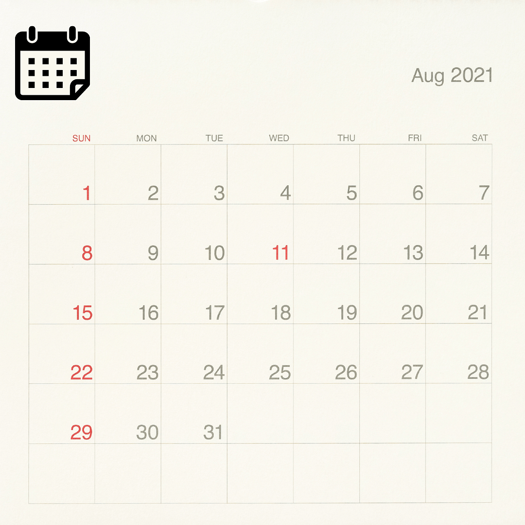 August 2021 Calendar
