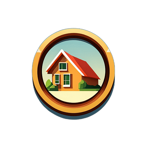 Iot & Smart Home, Minimalist App Icon - Circle Icon Bevel Border
