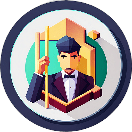 Music School, Minimalist App Icon - Circle Icon Bevel Border