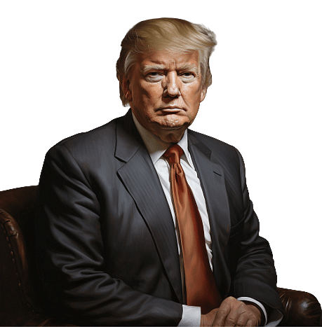 Donald Trump Sitting Armchair Portrait