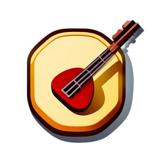 Low poly lute app icon