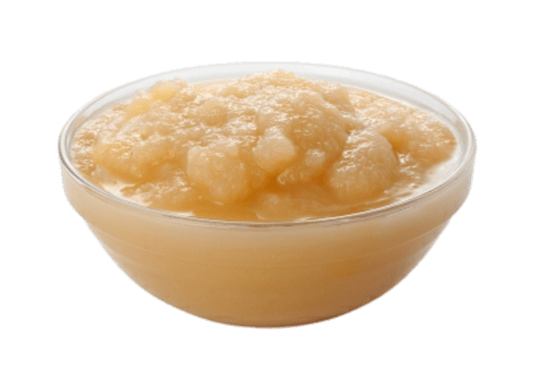 Applesauce In Round Transparent Pot