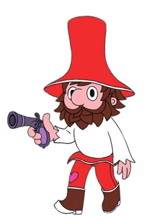 Rumcajs Holding A Weapon