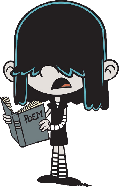 Lucy Loud Reading Poetry