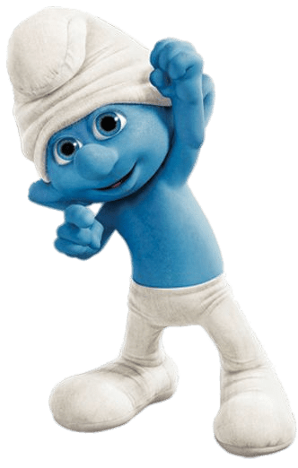 Clumsy Smurf Fist In the Air