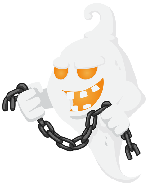 Ghost Holding Chain Halloween