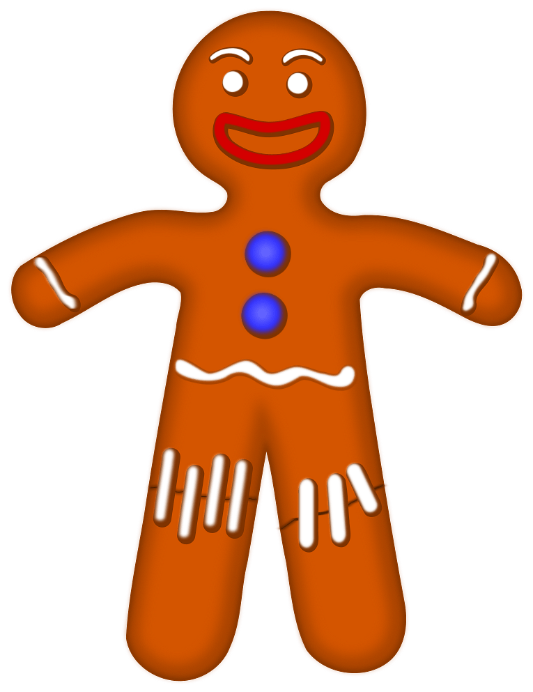Smiling Gingerbread Man