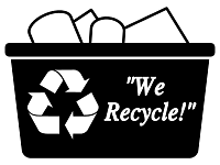 Black We Recycle Bin