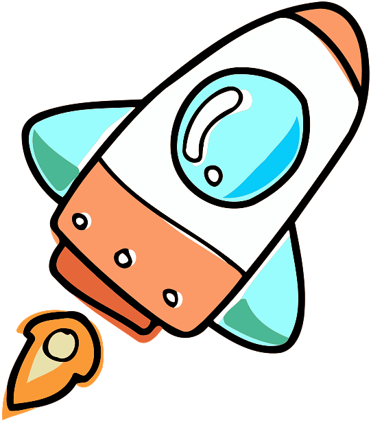 Colourful Space Rocket