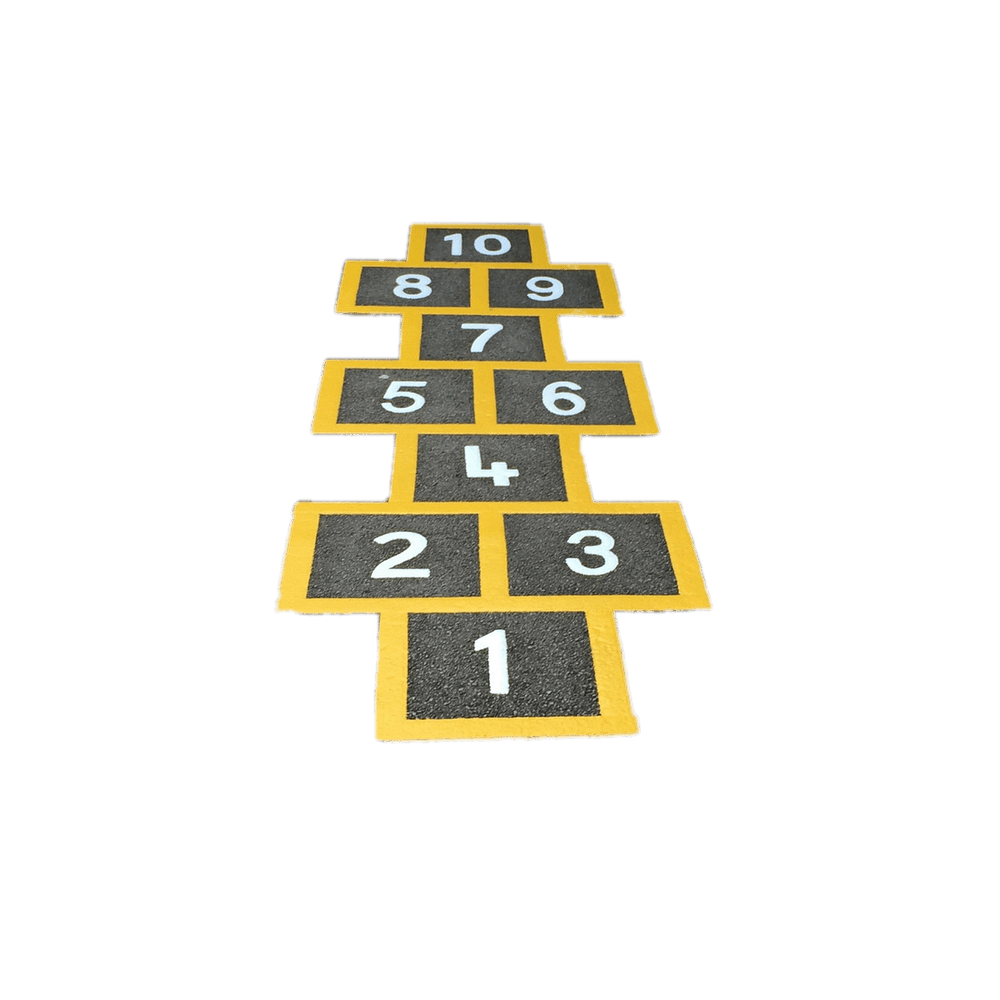 Hopscotch with Yellow Outline
