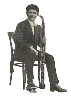 Musician Playing the Heckelphon Clarinet