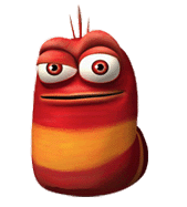 Larva Red Mischievous Look