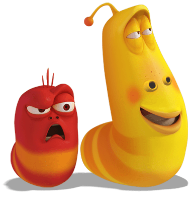 Larva Angry Red