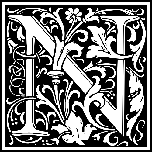 Decorated Letter N