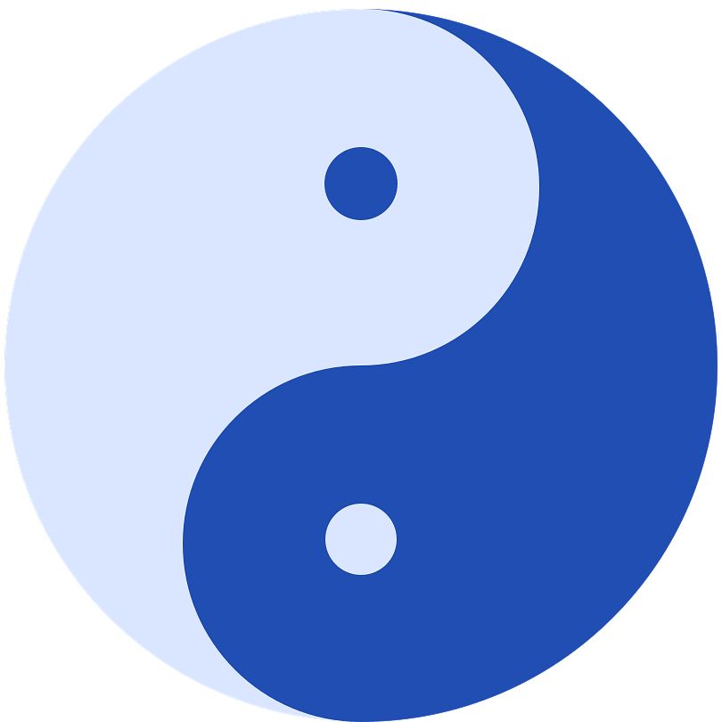 Blue Yin Yang Symbol
