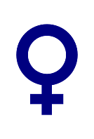 Small Blue Female Symbol