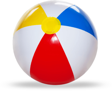 Beach Ball White Red Blue