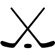 Crossed Ice Hockey Sticks and Puck Clipart