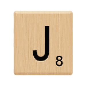 Scrabble Tile J