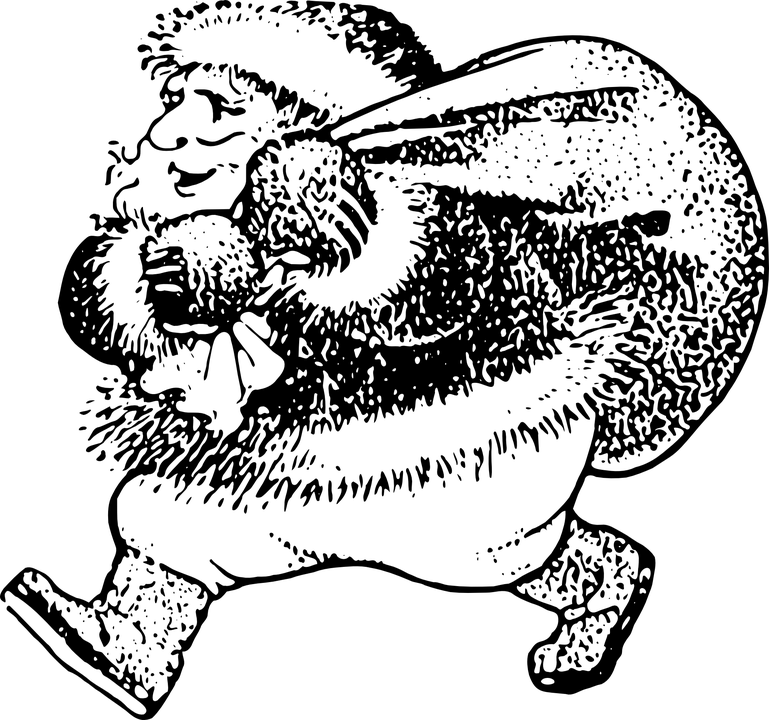 Santa Claus Vintage Drawing