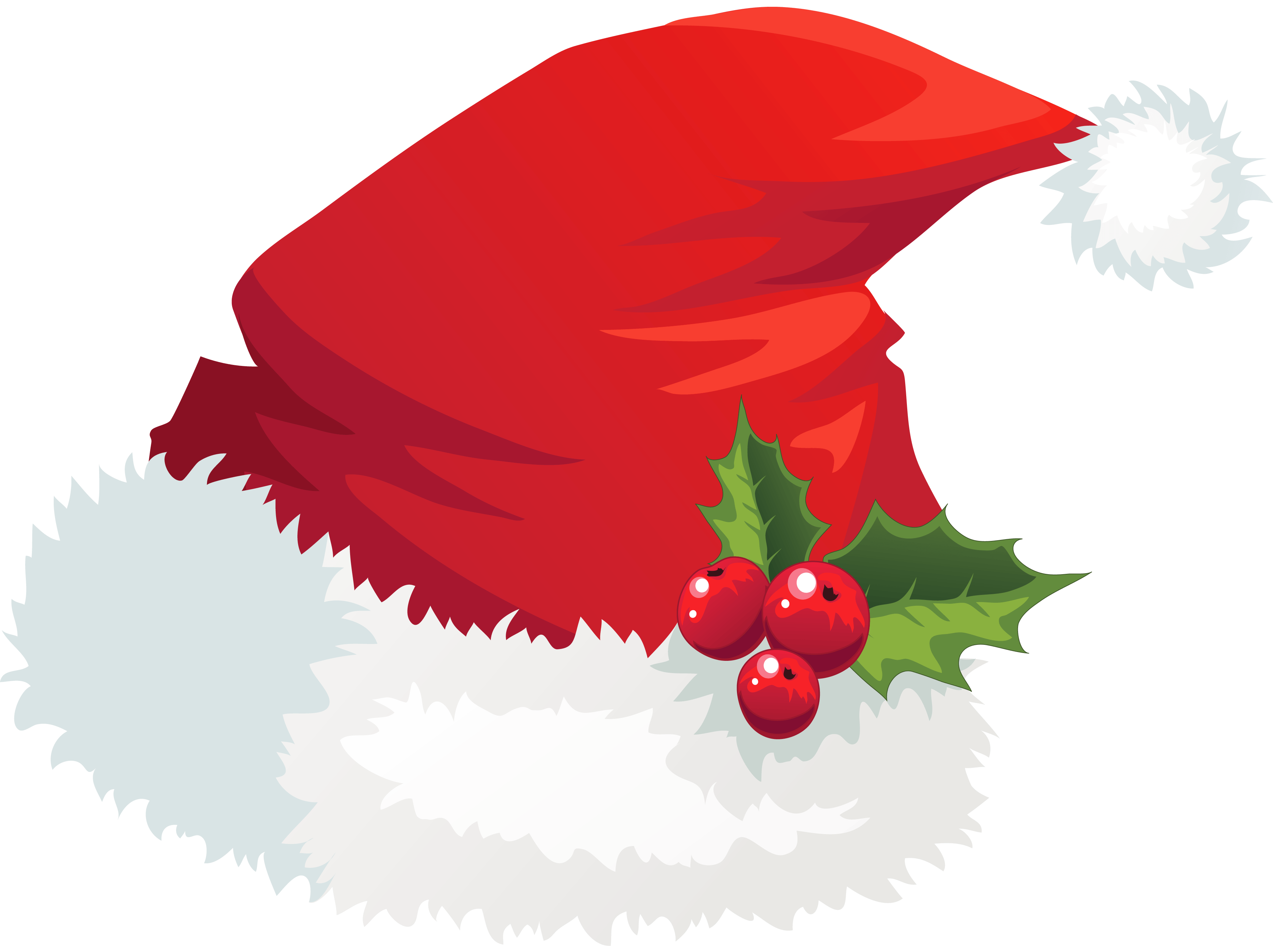 Christmas Santa Claus Hat Mistletoe
