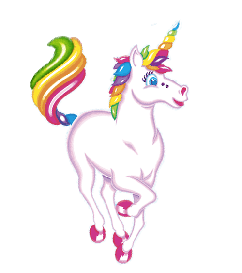 Running Cartoon Unicorn