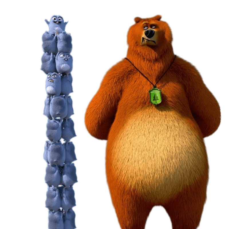 Grizzy and Pile Of Lemmings