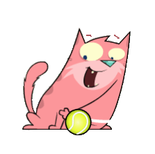 The Pets Factor Cat Playing With Tennis Ball