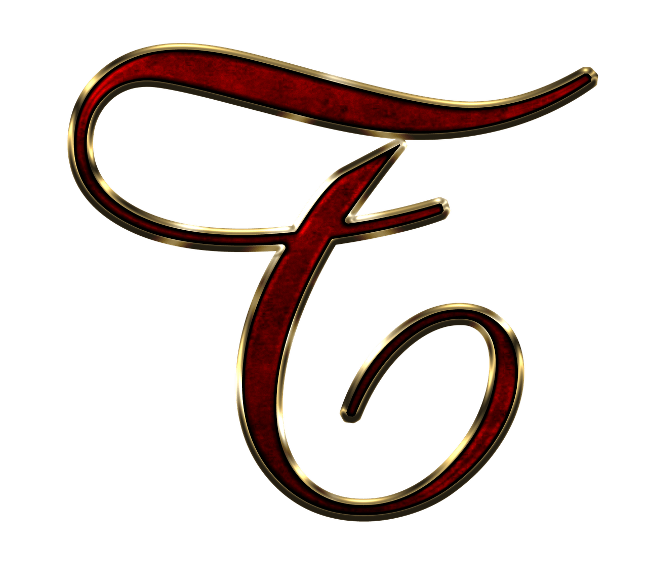 Capital Letter T Red