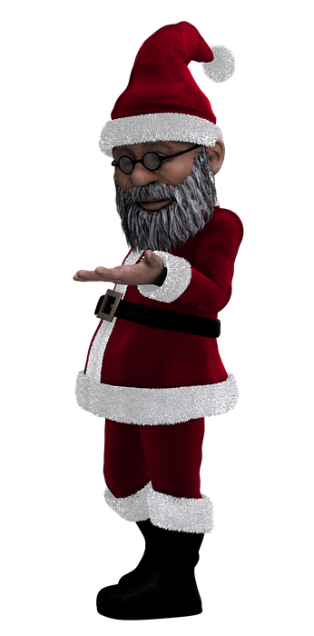 Santa Claus Skinny Version Palm Up