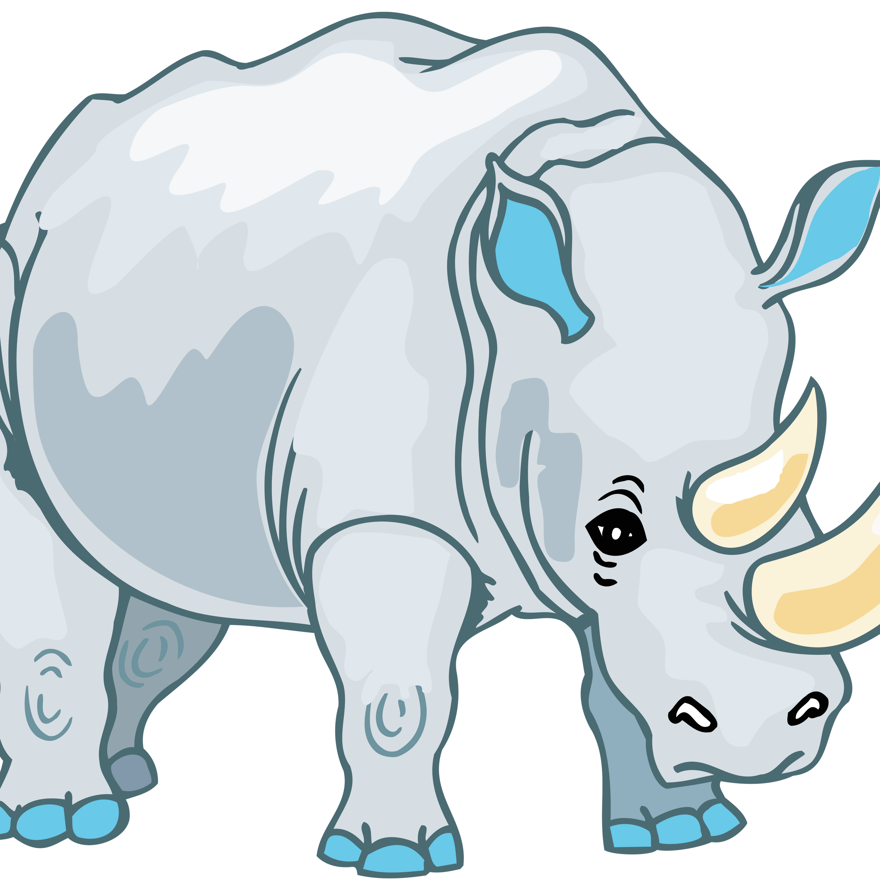Rhino Cartoon Clipart